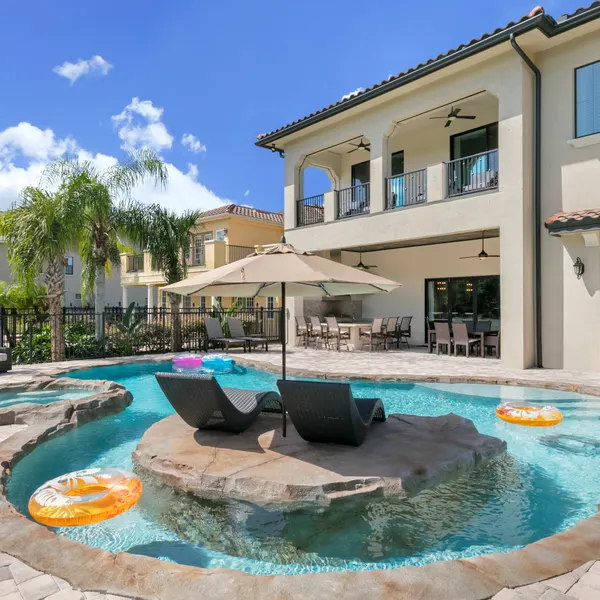 Relax or splash around in your own private lazy river at The Magic Villa at Reunion (RVH_370)