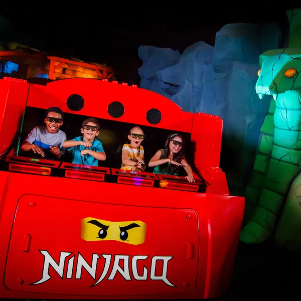 Become the Ninja by using your best ninja hand moves to defeat the baddies on LEGO(R) Ninjago The Ride.