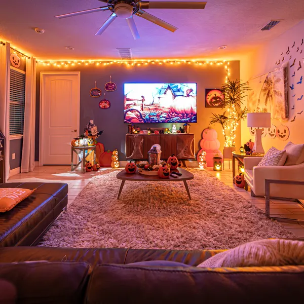 We transformed 3 of our resort homes into the Stay a Spell: Broom & Breakfast Halloween Experience.