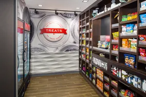 Our little shop contains a variety of nationally recognized snacks and beverages. Adding a little extra comfort to your experience.