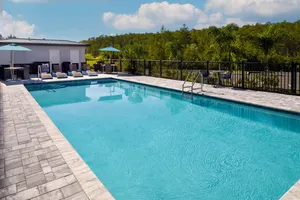 Pristine outdoor pool for the enjoyment of all our guests.  We also offer an ADA lift chair for the convenience of our guests with accessibility requirements.