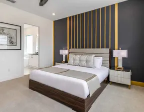 Master bedroom in Villatel Village 6-bedroom vacation rentals