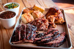 Our Happy Herd Platter with 4 meats and a variety of sides