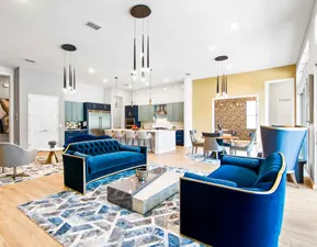 Living room in Villatel Village 11 and 12-bedroom vacation rentals
