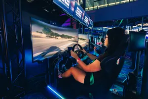 Experience the rush of professional race car driving, without the danger…or helmet hair. Andretti racing simulators are the most advanced on the market and deliver big-time on thrills and heart-pounding excitement. It's so realistic that you actually feel the motion and vibrations of the car, experience the tension in the seatbelt, and hear the sounds of the race track. The panoramic screens put you in the middle of the action and take your gaming to a whole other level. These simulators are the same kind that professional race car drivers use, which means you really can train like the pros! Our racing simulators use full motion actuators to generate the feeling of driving an actual race car at top speeds on some of the best tracks in the world!