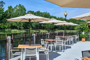 Enjoy brunch or dinner at the only lakeside dining in Celebration on our Lakeside Kitchen and Bar's patio.
