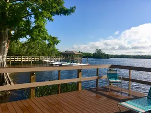 Large open air dock perfect for fishing.