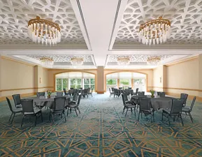 Orange Blossom Ballroom set for a meeting.