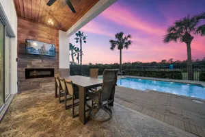 Twilight pool area at RD748M at Reunion Resort