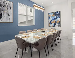 Dining room in Villatel Village 6-bedroom vacation rentals