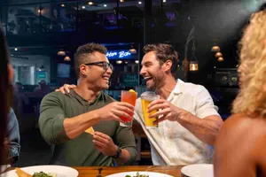 couple cheers