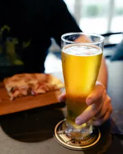Our award winning NY style pizza and Pilsner