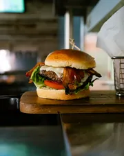 American Cheese, Applewood Smoked Bacon, Lettuce, Tomato, Onion