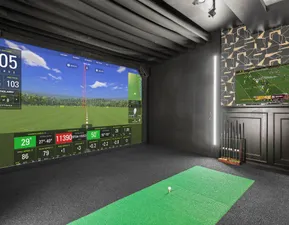 Perfect your swing in a private, state-of-the-art golf simulator designed for realistic play and endless fun.