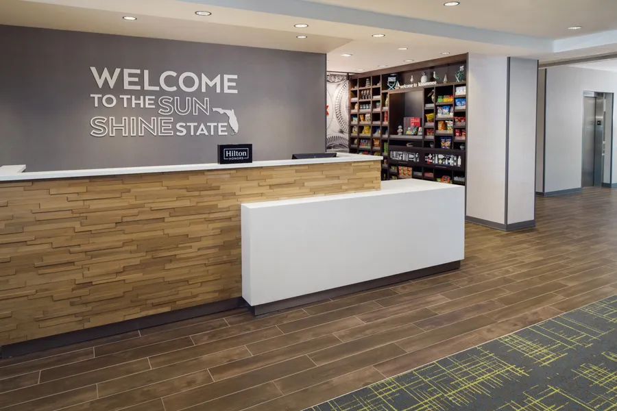 Welcome Reception Area with guest service agents 24 hours per day to assist all of our guests before, during, and after their stay.