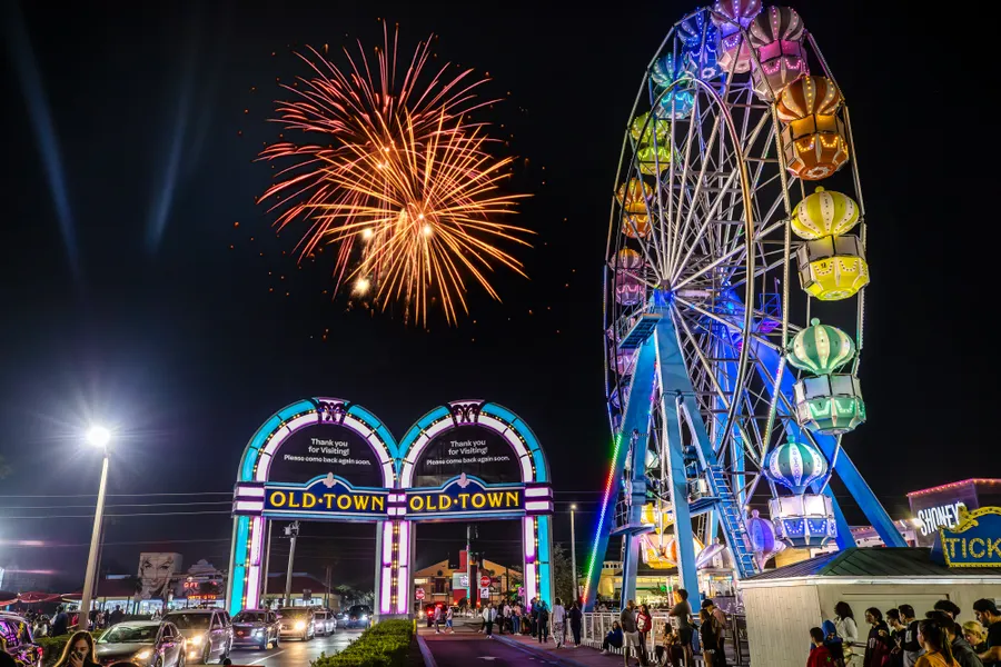 Old Town Entertainment District Jukebox & Fireworks Image