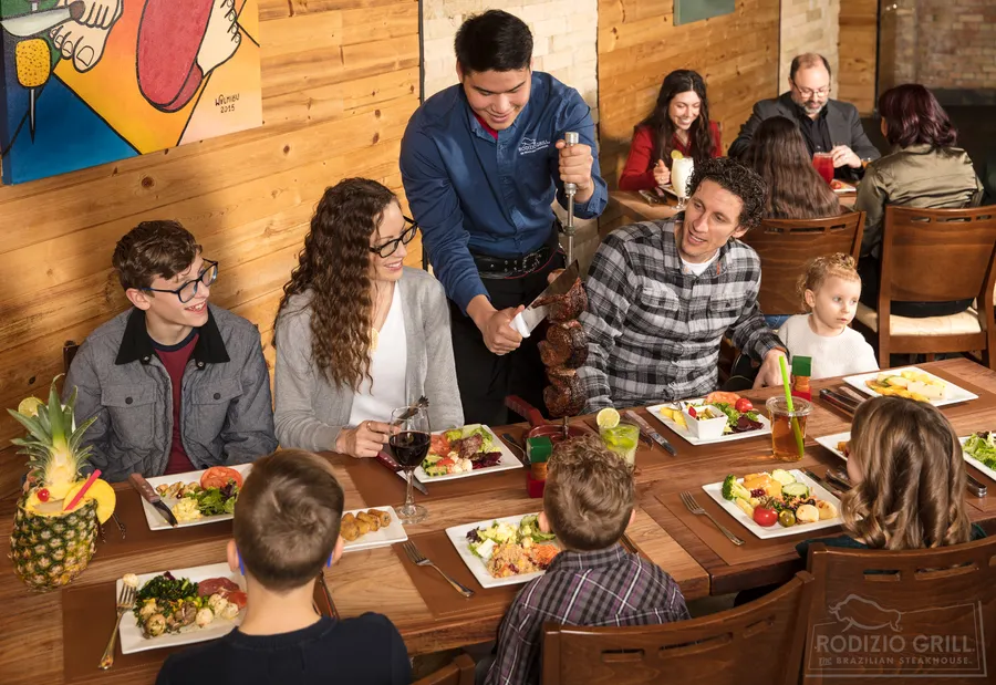 With unlimited choices of steak, chicken, seafood & pork, and endless options at our Gourmet Salad Bar, there's something for everyone to enjoy at Rodizio Grill.