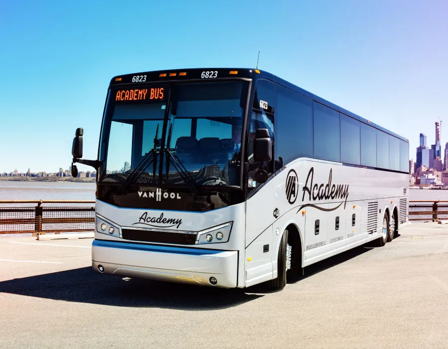 CHOOSE FROM A 55-PASSENGER OR A 38 PASSENGER COACH