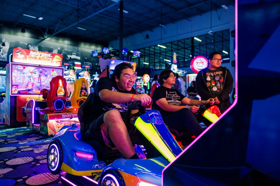 GET YOUR GAME ON!
We stocked our arcade with the latest and greatest video games, plus sprinkled in a few of your favorites from your childhood days. Who doesn't love playing and winning? Spin the wheel, sink the ball, or push those elusive coins off the ledge to rack up tons of tickets towards some awesome prizes in our Victory Lane Redemption Center! All of your tickets are securely stored electronically on your Game Card.