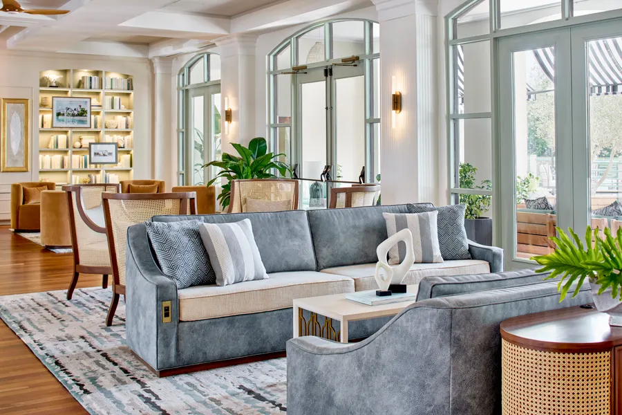 Relax in our "living room of Celebration" with comfy seating for work or relaxation.