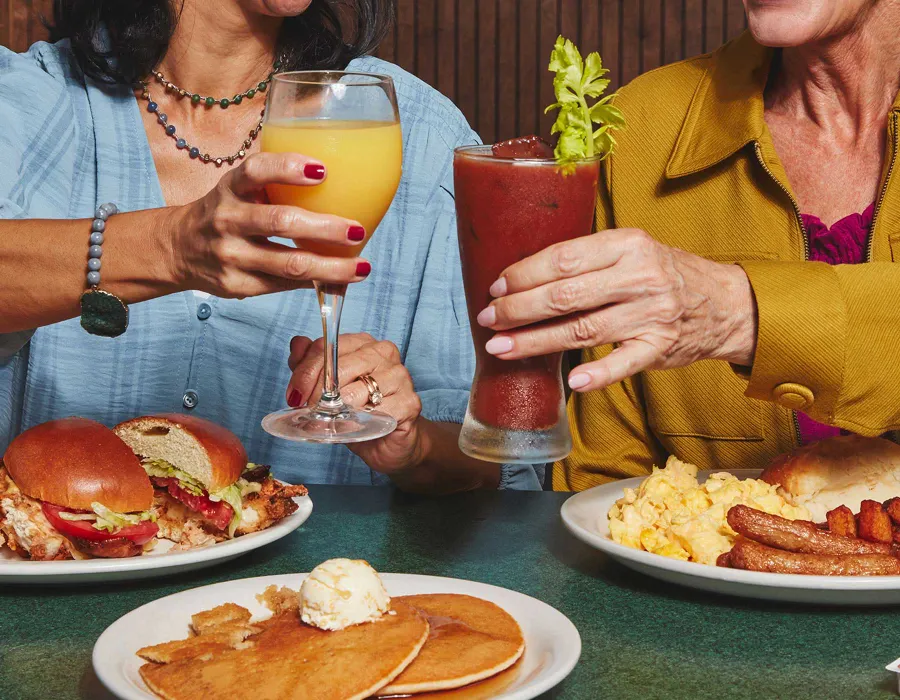 Be sure to add a fresh mimosa or hearty bloody mary to your order! Cheers to a fabulous meal with fabulous company
