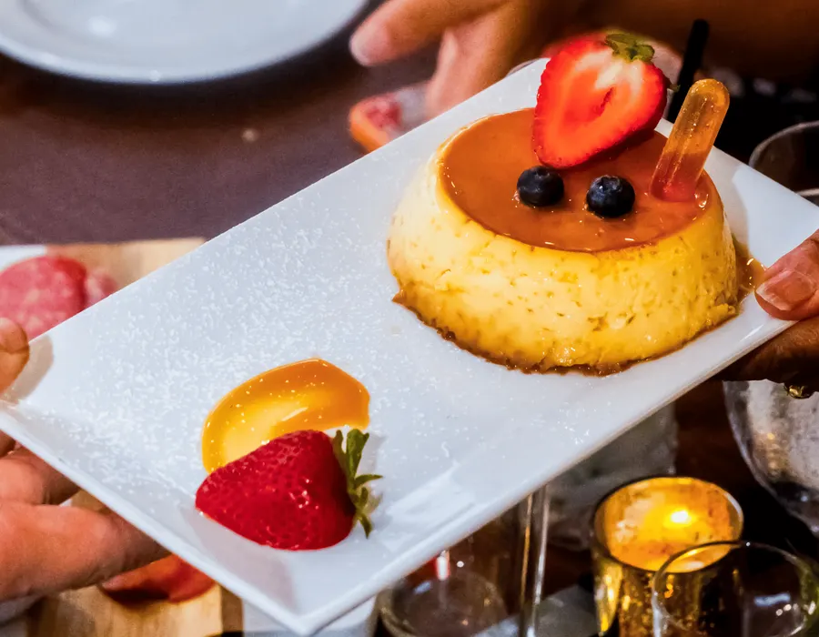 End your dining experience on a sweet note with our irresistible desserts at Adega Gaucha. From creamy caramel flan to traditional Brazilian dessert favorites, every bite feels like a celebration. Craving healthy desserts or looking for a special dessert to share? Discover the perfect finale to your churrasco journey.