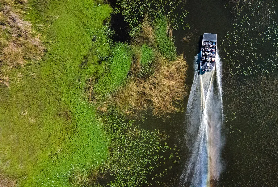 Aerial view of Wild Florida Airboat Tours