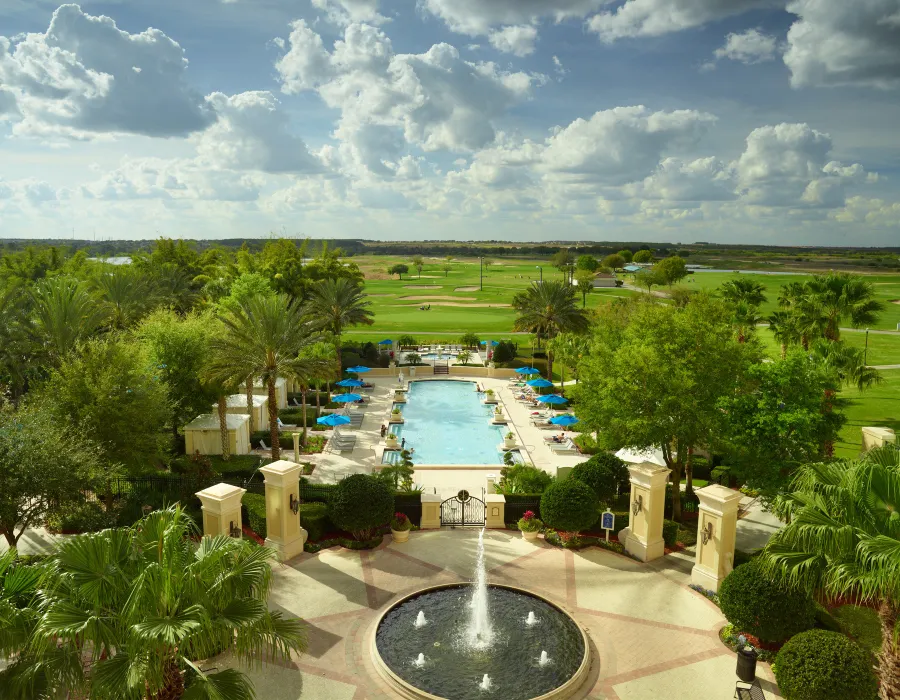 Balcony overlooking Formal Pool