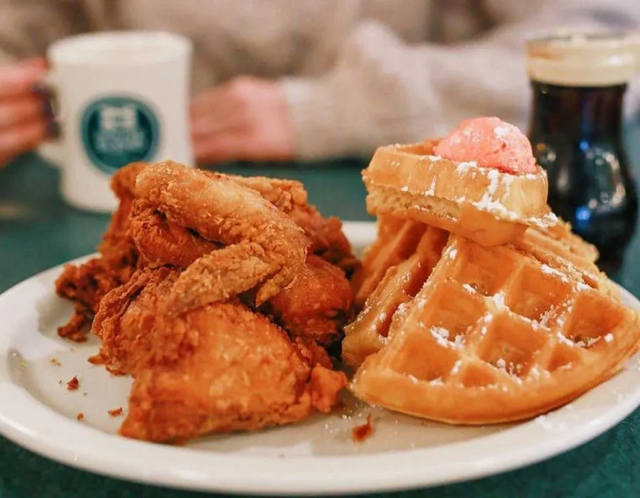 So good, there's even a national holiday on August 8th to celebrate this dish! Half a fried chicken and a Belgian waffle, topped with powdered sugar and sweet, strawberry butter. Served with our signature sweet and spicy sauce.