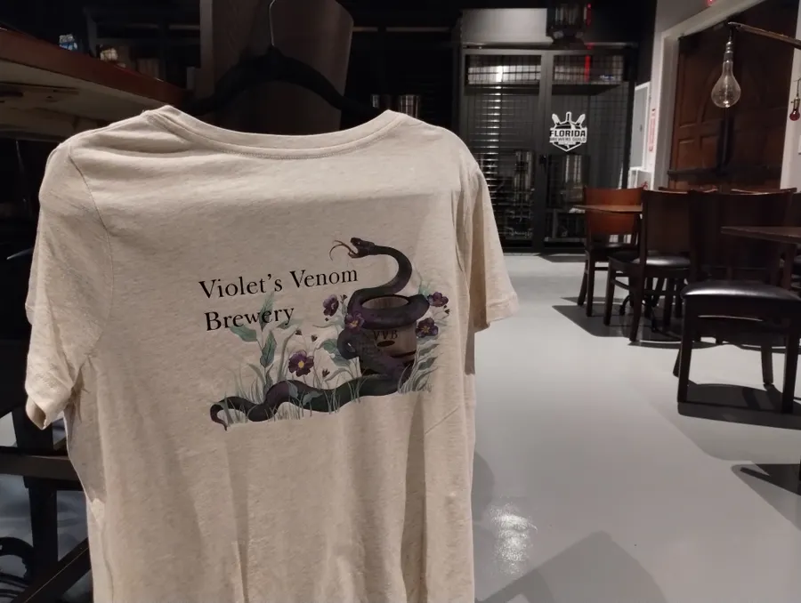 T-shirt for Violet's Venom Brewery Mug Club Members