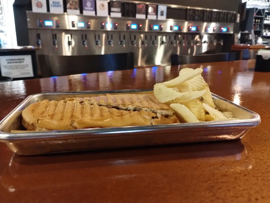 One of the sandwiches occasionally available at Violet's Venom Brewery is this delicious cuban panini