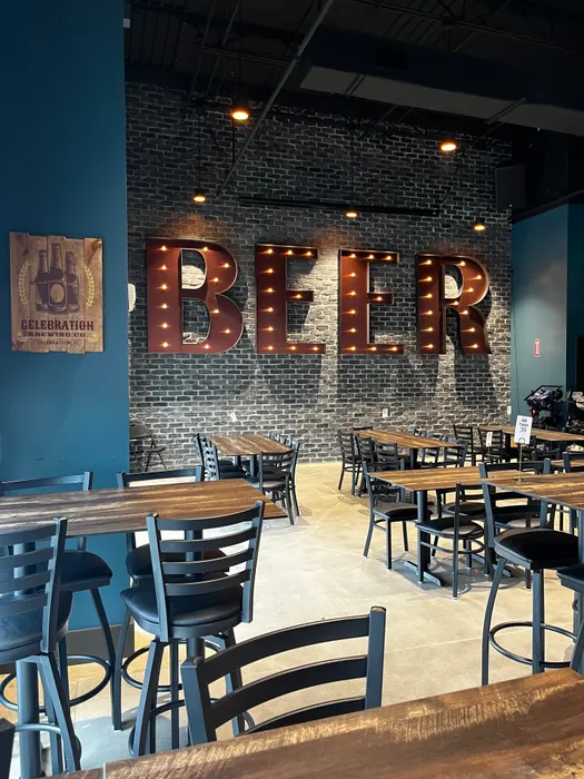 Our giant BEER sign on our brick wall