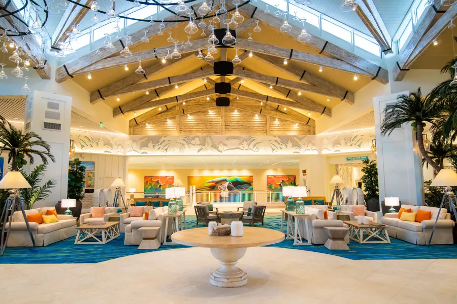 Lounging area of the lobby.