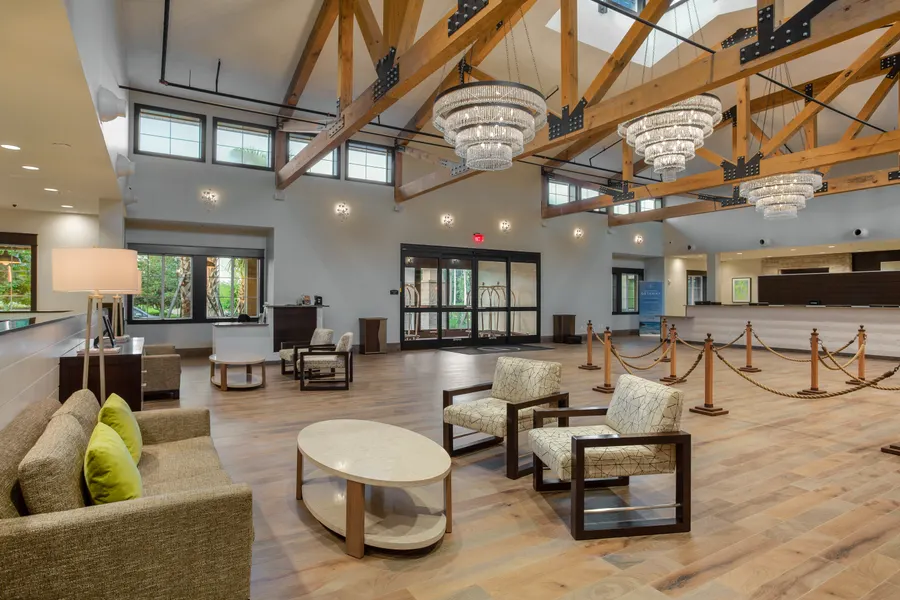 The seating area of the Mystic Dunes Lobby