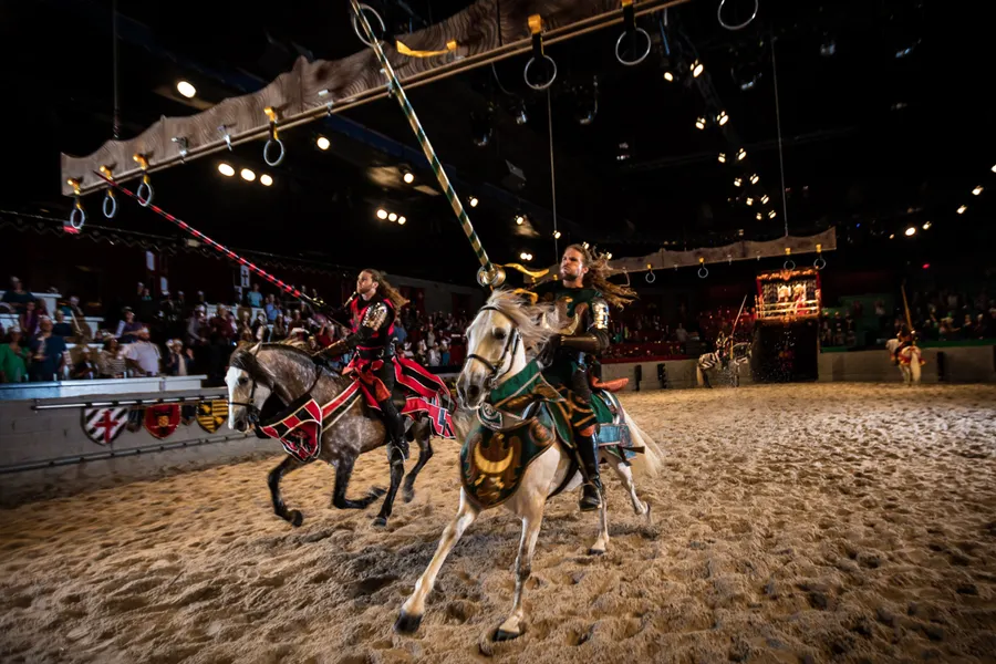 big rings, a game where knights on horseback compete to pierce rings with their lances