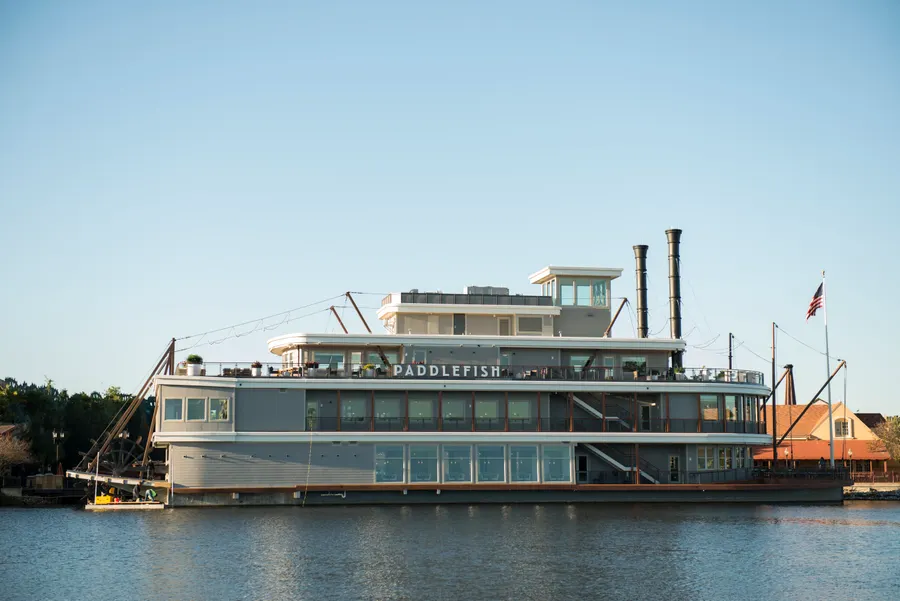 Boasting 360 views of Lake Buena Vista, aboard a reimagined, modern, and luxurious steamboat.