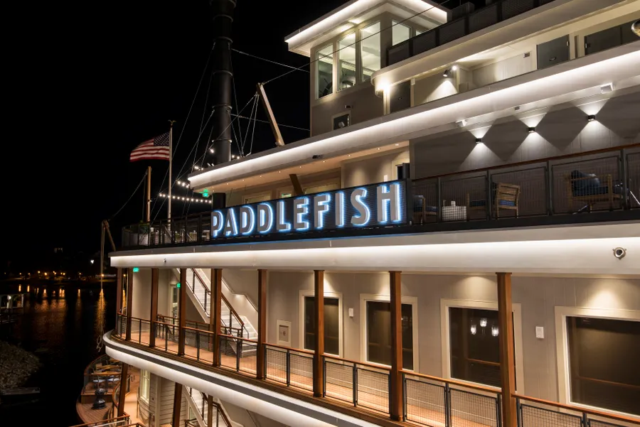 Paddlefish Side Deck Night Shot