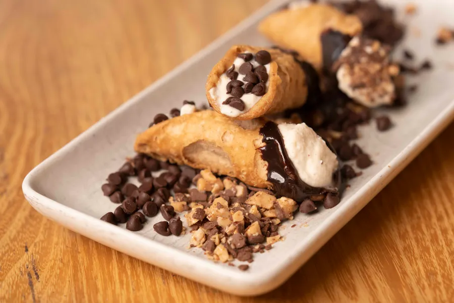 Cannoli's with chocolate chips & toffee crunch