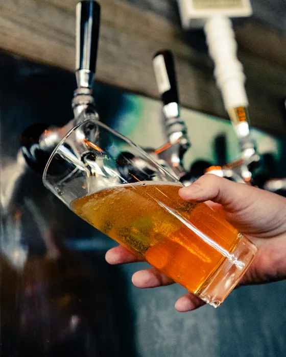 One of our signature beers, Lakeside Lager, named after the iconic Celebration lakeside.
