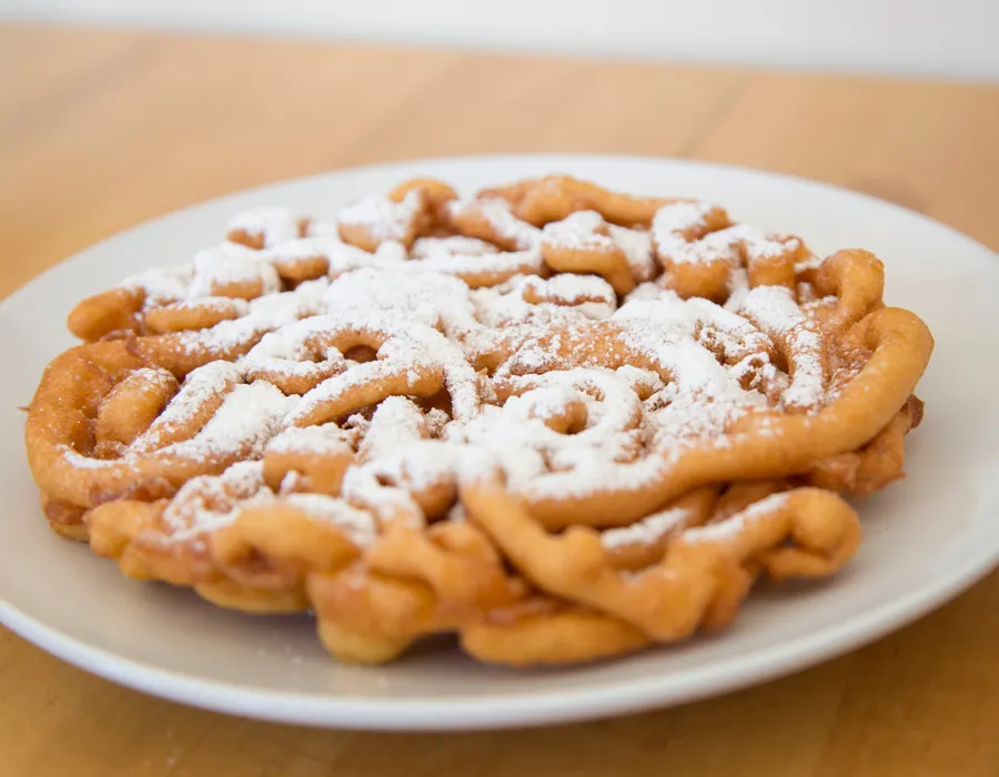 Funnel Cake with Powdered Sugar.
