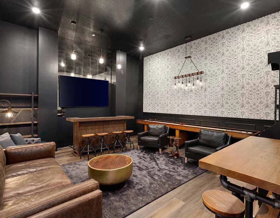Speakeasy themed room in the Villatel Village 11 and 12-bedroom vacation rentals